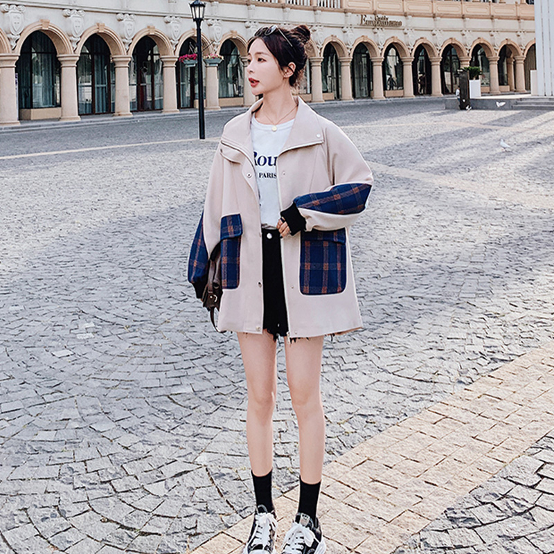 เสื้อแจ็คเก็ตสั้นลายสก๊อต