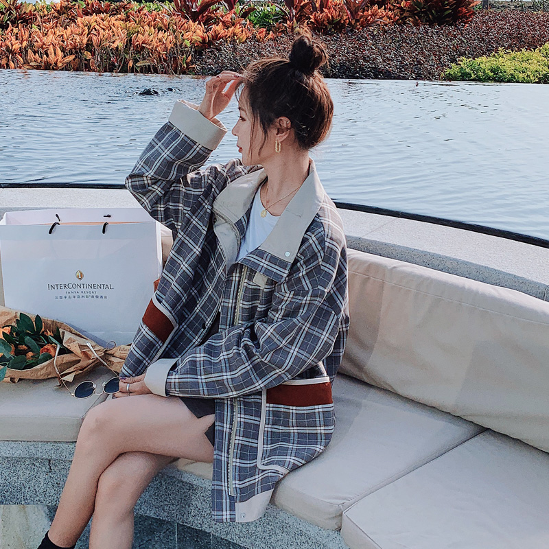 เสื้อแจ็คเก็ตลำลองลายสก๊อตย้อนยุค
