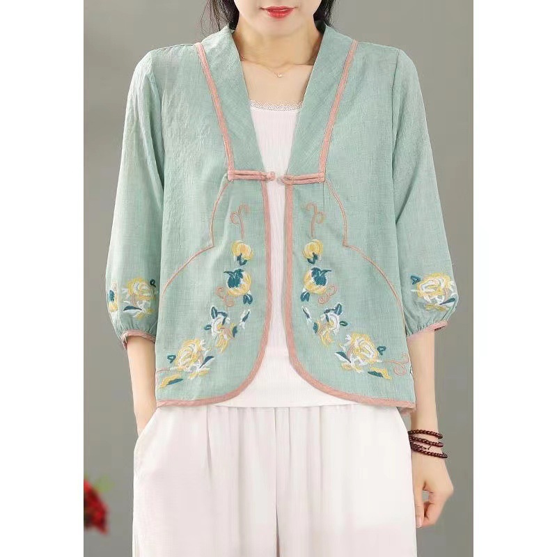 เสื้อคาร์ดิแกนปักลายวินเทจ